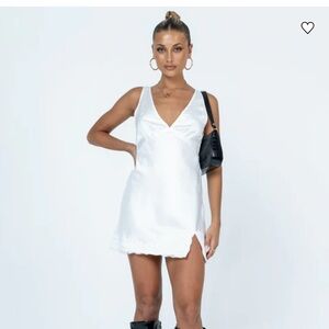 Princess Polly- 	Athenia Mini Dress White - US 4